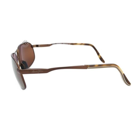 😎 Maui Jim Bayfront Aviator Sunglasses Gloss Brown HCL Bronze Polarized - Picture 4 of 14